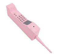 Syrisora Vintage Cell Phone Prop, Iron Brick Mobile Model 12.4 inch (Pink) | Nostalgic Photography Prop, 80s 90s Themed Decor, Durable Retro Ornament, Home Office Accessory