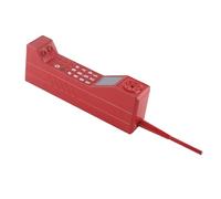 Syrisora Vintage Cell Phone Prop, Iron Brick Mobile Model 12.4 inch (Red) | Nostalgic Photography Prop, 80s 90s Themed Decor, Durable Retro Ornament, Home Office Accessory
