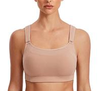 SYROKAN Front Adjustable Sports Bra Women High Impact Plus Size Wirefree Comfort No Bounce Support Workout Running Bra Barely Buff-A240 36B