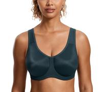 SYROKAN Women's Max Control Underwire Sports Bra Forest Dark Green 46F