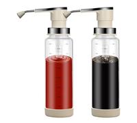 Syrup Dispenser for Coffee Bar - 450 ml - 2 Pieces Multifunctional - Non-Drip Food Pumps | Restaurant Warehouse Home Catering Bakery Daily Coffee Kitchen Lunch Convenience