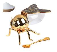 Syrup Dispenser - Honey Storage Jar, Decorative Crystal Pot, Cute Bee Condiment Holder | Elegant Kitchen Organizer, Transparent Serving Accessory for Breakfast Coffee Tea Foods Table