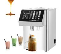 Syrup Dispenser Machine - 8L Stainless Steel, 16 Programmable Settings for Bubble Tea Equipment