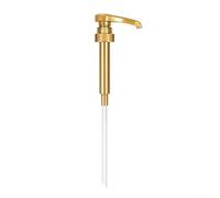 Syrup Nozzle Hand Pressure Metering Pump Head 28/400 Neck Dispenses 10 ml Per Press for Accurate Portion Control in Coffee Shops Cake Decorating and Home Kitchens, 1pcs(Gold)