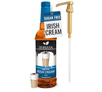 Syruvia Sugar Free Coffee Syrup, Irish Cream Flavored Syrup for Drinks, Lattes, and Desserts - 25.4 fl oz, With Pump