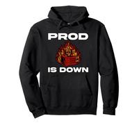 SysAdmin Prod Is Down Server On Fire DevOps Tech Humor Pullover Hoodie