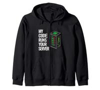 SysAdmin Programmer My Code Runs Your Server Zip Hoodie