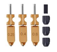 Sysarua 3Pcs Upgraded 0.25MM 0.4MM 0.6MM Hotend Kit for Flashforge AD5X 3D Printer Hotend Heating Block, Component with 3PK Silicone Socks and 1Pcs Nozzle Wipers, Vacuum Packaging