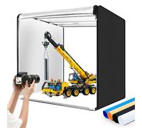 SYSCLOUD Photo Studio Light Box, 32"x32" Professional Dimmable Shooting Tent Kit with 210 LEDs Lights & 6 Kinds Double-Sided Color Backgrounds for Product Photography