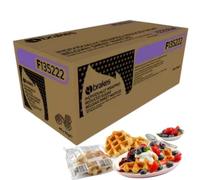 Sysco Classic Reduced Sugar Belgian Waffles- Individually Wrapped Vanilla Flavour Liège Waffles - Bulk Snack for Schools, Cafés, Catering, Hospitality & Desserts