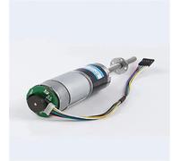SYSCZPWC 12v 24v DC Planetary Gear Motor with Encoder Shaft M8 Threaded Screw Rod Large Torque Motor MY36GP-555(12VMotor And Bracket,37RPM 100MM)