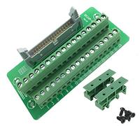Sysly IDC34 2x17 Pins Male Header Breakout Board Terminal Block Connector with Simple DIN Rail Mounting feet