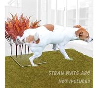 Sysmashing 8Pcs Fake Grass Plants Pee Post for Dogs to Pee on, Guiding Male Dogs to Urine and Preventing Urine from Splashing Everywhere,Easy to Install and Clean(Persian Grass/Autumn)