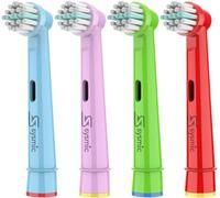 SYSMIC Kids Toothbrush Heads Soft Bristle Compatible with Oral B - 4 Pack