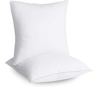 SYSN Cushion Inner Pads (Pack of 2) White Bounce Back Inserts of Standard 18x18 inches (45x45 cm) Size, Hollow Virgin Fibre Fillers For Decorative Scatters in Bed Sofa Outdoor with Stuffing (18"x18")