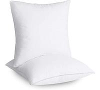 SYSN Cushion Inner Pads (Pack of 2) White Bounce Back Inserts of Standard 24x24 inches (60x60 cm) Size, Hollow Virgin Fibre Fillers For Decorative Scatters in Bed Sofa Outdoor with Stuffing (24"x24")
