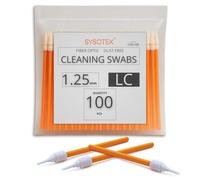 Sysotek Fiber Optic Cleaning Swabs - 100 pack - LC 1.25mm - For Cleaning Optical Components. Lint Free Anti-Static Swabs, Cleaning stick for Ports and Adapters, LC Connector Cleaner Tool for Field Use