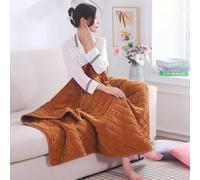 Sysow Electric Blanket Single, 75x120cm Heated Blanket USB Powered 5V Energy Efficient, 3 Temperature Setting, Soft Flannel, Electric Heated Blanket Throw for Sofa Chair, Machine Washable (Brown)…