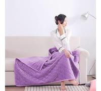 Sysow Electric Blanket Single, 75x120cm Heated Blanket USB Powered 5V Energy Efficient, 3 Temperature Setting, Soft Flannel, Electric Heated Blanket Throw for Sofa Chair, Machine Washable (Purple)…
