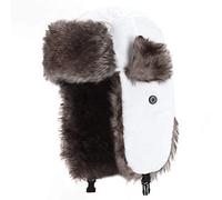 Sysow Unisex Aviator Hat, Russian Trapper Trooper Hat, Unisex Winter Warm Hats, Faux Fur Hat for Unisex Windproof Bomber Hat, Ushanka Ear Flap, Breathable Outdoor Aviator Cap