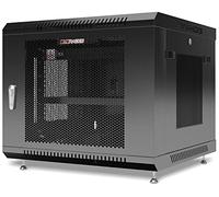 Sysracks 9U Networking Cabinet 24-inch Depth Server Rack Locking Network Enclosure with Fan, Power Strip, Shelves, Feet, Dust-Tight Cable Entries and Other Accessories