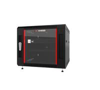 Sysracks 9U Networking Cabinet 24-inch Depth Server Rack Locking Network Enclosure with Fan, Power Strip, Shelves, Feet, Dust-Tight Cable Entries and Other Accessories