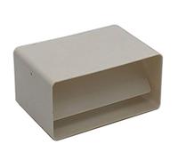System 100 110x54MM Inline Rectangular Plastic Damper - White | For domestic ventilation applications