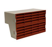 System 204 Double AIRBRICK Adapter with Terracotta Fitted GRILLES | Lightweight plastic construction, Easy push-fit installation, Female spigot connection, For compatible ventilation ducting