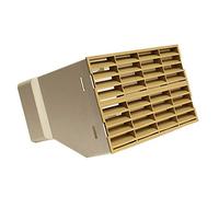 System 220x90 Double AIRBRICK Adapter with Fitted GRILLES - Beige | Lightweight plastic construction, Easy push-fit installation, Female spigot connection, 90Â° duct connection