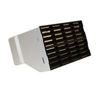 System 220x90 Double Airbrick Adapter with Fitted Grilles - Black | Push-fit installation, Suitable for Part F compliance, Independently airflow tested, For domestic or commercial use