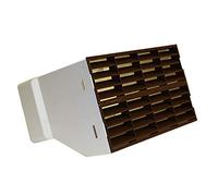 System 220x90 Double AIRBRICK Adapter with Fitted GRILLES - Brown | Lightweight plastic construction, Easy push-fit installation, Female spigot connection, 90Â° duct connection