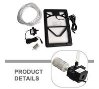 System 45m Water Pond Oxygenation 12v Solar Fish Pump with Submersible for 6w Panel 240l/h Flow Rate Circulating Cable