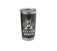 System Armed Belgian Shepherd Police Dog Belgian Malinois Stainless Steel Insulated Tumbler