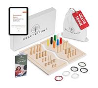 System Board Stand Set Including eBook - 45 Pieces: Family Board & Wooden Figures, eBook Step-by-Step Instructions & Many Extras - Ideal for Systemic Setups & Family Setups