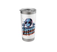 System Loaded Retro Robot Gamer Future Tech Stainless Steel Insulated Tumbler