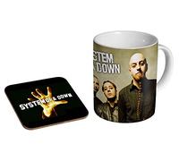 System Of A Down Ceramic Coffee MUG + Coaster Gift Set …