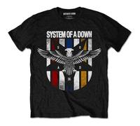 System Of A Down Men's Eagle Colours T-Shirt, Black, Small
