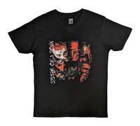 System Of A Down Men's Faces Logo Painted Effect Digital Print Black T-Shirt | Size: Medium System Of A Down Black M