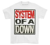 System of a Down - T-Shirt # Xxl Unisex White # Triple Stack Box