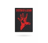 System of A Down Red Hand Patch Badge Embroidered Iron on Applique Patch Accessory