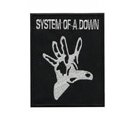 System of A Down Silver Hand Patch Badge Embroidered Iron on Applique Patch Accessory