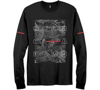 System of a Down - T-Shirt Maniche Lunghe # S Unisex Black # Eye Collage