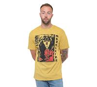 System of A Down T Shirt Reflections Mens Mustard Yellow Mineral Wash XL