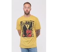 System Of A Down T Shirt Reflections new Mens Mustard Yellow Mineral Wash