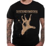 System Of A Down Men's Hand T-Shirt, Black, Large