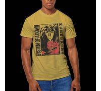 Rock Off Trade Unisex T-Shirt - System Of A Down Reflections - Dip-Dye Mineral Wash Yellow Large