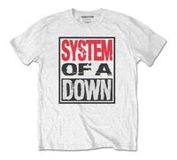 System of a Down - T-Shirt # Xxl Unisex White # Triple Stack Box