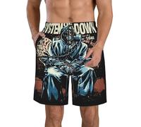 System of Band The Down Men's Beach Shorts Rock Band Print Beach Shorts a Must-Have for Music Fans in Summer X-Large