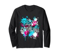 System Overload Distressed Typewriter Chaotic Ink Smudge Long Sleeve T-Shirt