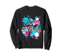 System Overload Distressed Typewriter Chaotic Ink Smudge Sweatshirt